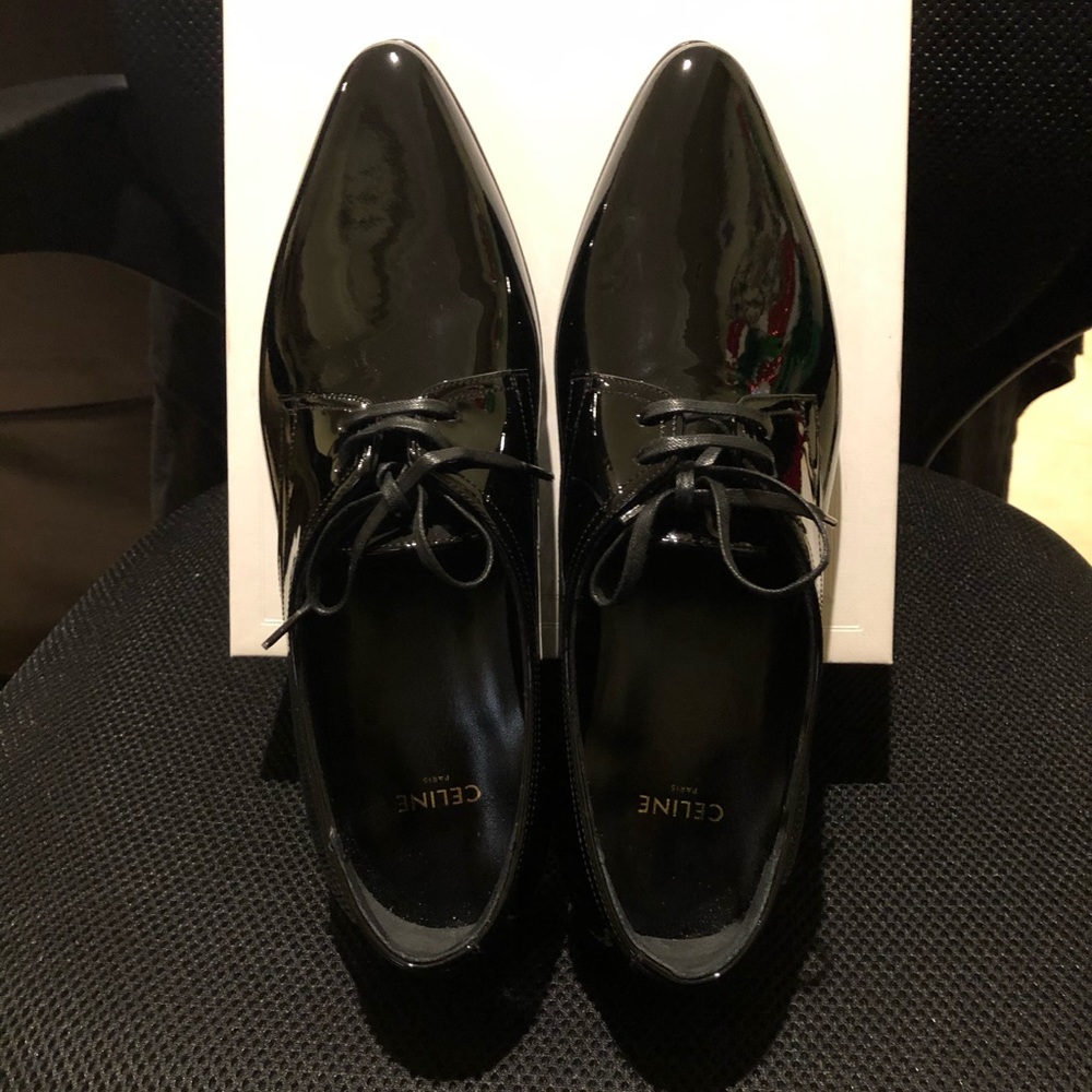 NEW Celine black patent women’s shoes.